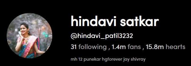 Hindavi Patil Biography TikTok Star, Age, Photos, Videos, Instagram 5