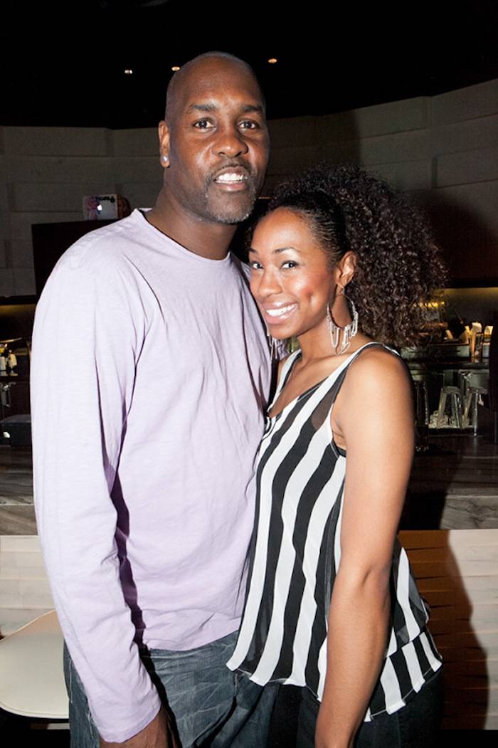 Gary Payton with wife
